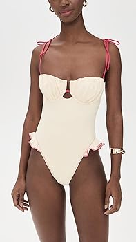 アメルジュ　ruffle ribbon maix onepiece Restock